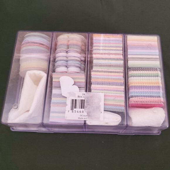 Box of Solid Colored Different Shapes Die Cuts Scrapbook Small Embellishments - Picture 5 of 5